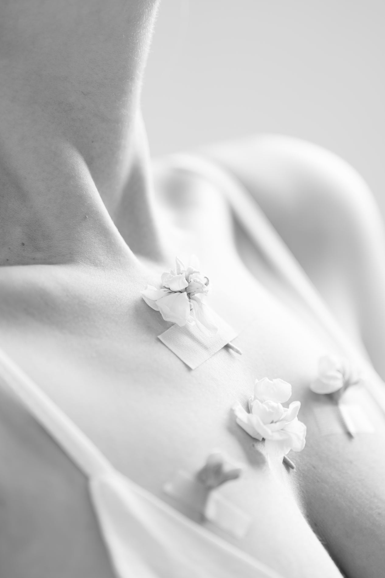 Flores sobre piel